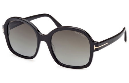 Sunglasses - Tom Ford - HANLEY FT1034 - 01B  SHINY BLACK // GREY GRADIENT