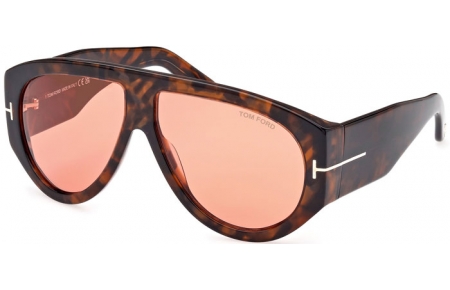 Sunglasses - Tom Ford - BRONSON FT1044 - 52S  DARK HAVANA // LIGHT BURGUNDY