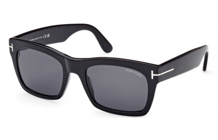 Lunettes de soleil - Tom Ford - NICO-02 FT1062 - 01A  SHINY BLACK // GREY