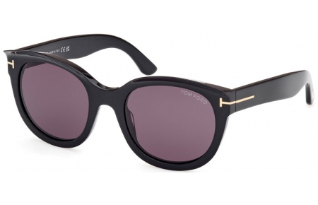 Gafas de Sol - Tom Ford - TAMARA-02 FT1114 - 01A  SHINY BLACK // GREY