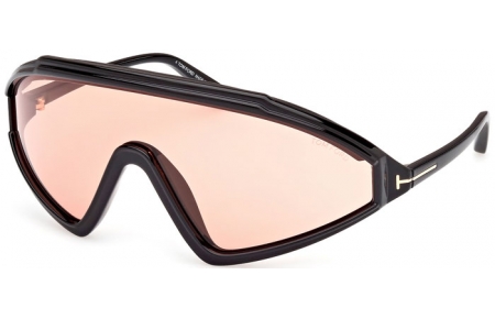 Sunglasses - Tom Ford - LORNA FT1121 - 01E  SHINY BLACK // LIGHT BROWN