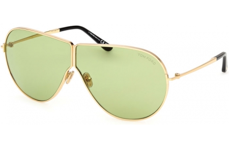 Lunettes de soleil - Tom Ford - KEATING FT1158 - 30N  SHINY GOLD // LIGHT GREEN
