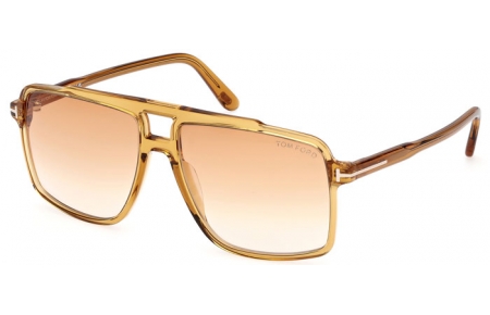Lunettes de soleil - Tom Ford - KEMP FT1177 - 39F  SHINY YELLOW // LIGHT BROWN GRADIENT