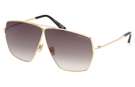 Sunglasses - Tom Ford - STELLA FT1185 - 30B  SHINY GOLD // GREY GRADIENT