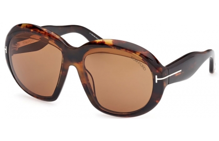 Lunettes de soleil - Tom Ford - ANGELLICA FT1193 - 52E  DARK HAVANA // BROWN