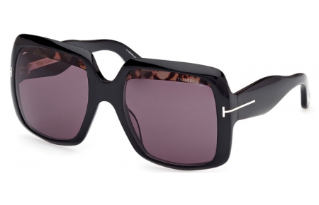Sunglasses - Tom Ford - AURORA FT1194 - 01A  SHINY BLACK // DARK GREY