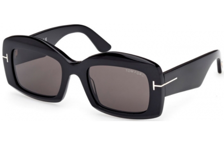 Sunglasses - Tom Ford - VENETIA FT1218 - 01A  SHINY BLACK // GREY