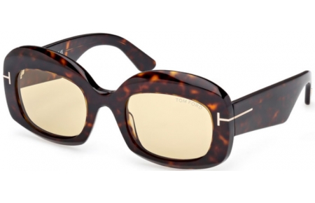 Gafas de Sol - Tom Ford - CARMEN-02 FT1219 - 52E  DARK HAVANA // LIGHT BROWN
