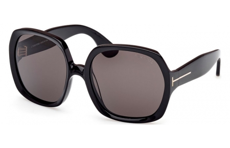 Gafas de Sol - Tom Ford - SAFFRON FT1221 - 01A  SHINY BLACK // GREY