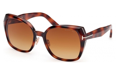 Lunettes de soleil - Tom Ford - PLUM FT1223 - 53F  HAVANA // BROWN GRADIENT