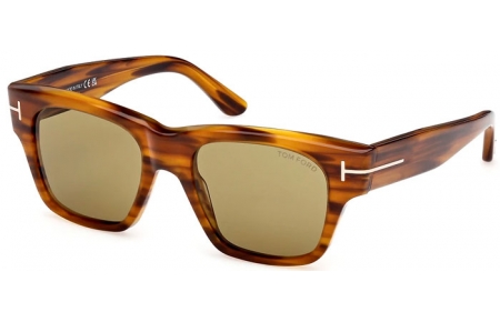 Gafas de Sol - Tom Ford - CAINE-02 FT1280 - 55N  STRIPED HAVANA // GREEN