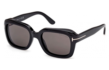 Gafas de Sol - Tom Ford - NATALIA-02 FT1283 - 01A  SHINY BLACK // SMOKED