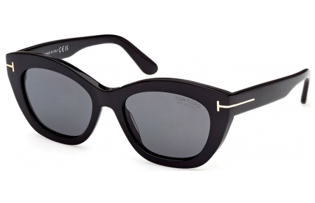 Gafas de Sol - Tom Ford - LINDA-02 FT1285 - 01D  SHINY BLACK // SMOKED POLARIZED