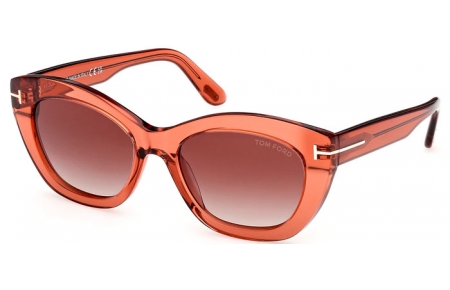 Gafas de Sol - Tom Ford - LINDA-02 FT1285 - 42F  TRANSPARENT DARK ORANGE // BROWN GRADIENT