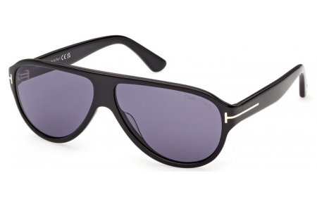 Gafas de Sol - Tom Ford - SAMUELE-02 FT1336 - 01V  SHINY BLACK // DARK BLUE