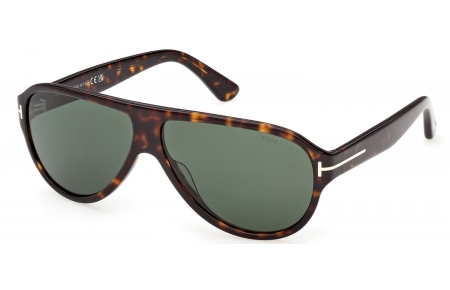 Gafas de Sol - Tom Ford - SAMUELE-02 FT1336 - 52N  DARK HAVANA // GREEN