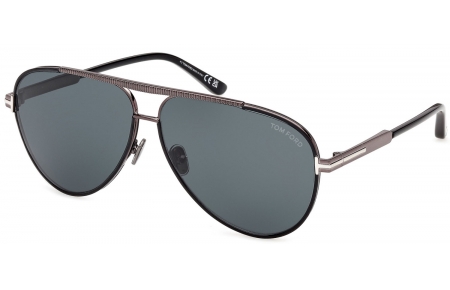 Gafas de Sol - Tom Ford - RUPERT-02 FT1340 - 01V  SHINY BLACK // DARK BLUE