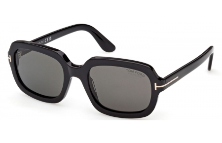 Gafas de Sol - Tom Ford - LANA-02 FT1342 - 01D  SHINY BLACK // SMOKE POLARIZED
