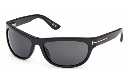 Gafas de Sol - Tom Ford - ANDERS-02 FT1363 - 01A  SHINY BLACK // SMOKE