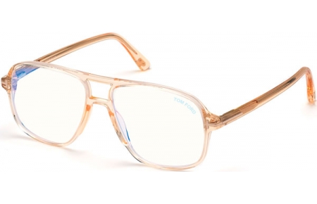Monturas - Tom Ford - FT5737-B - 045  SHINY TRANSPARENT BROWN