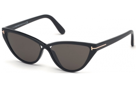 Lunettes de soleil - Tom Ford - CHARLIE-02 FT0740 - 01A  SHINY BLACK // GREY