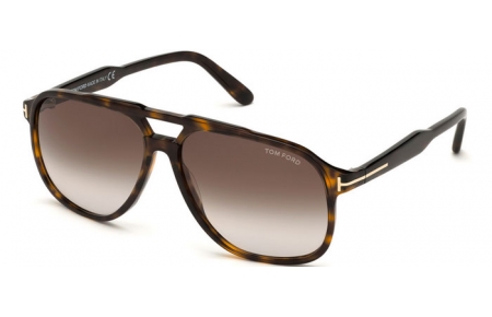 Lunettes de soleil - Tom Ford - RAOUL FT0753 - 52K  DARK HAVANA // BROWN GRADIENT