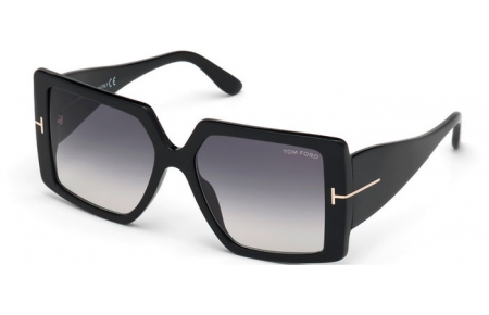 Gafas de Sol - Tom Ford - QUINN FT0790 - 01B  SHINY BLACK // GREY GRADIENT