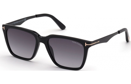 Sunglasses - Tom Ford - GARRETT FT0862 - 01B  SHINY BLACK // GREY GREDIENT