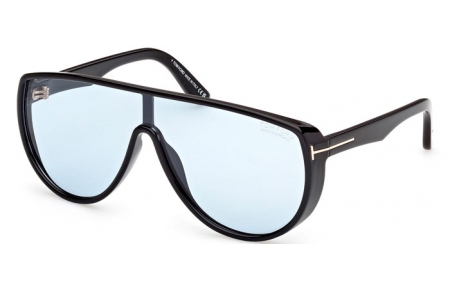Gafas de Sol - Tom Ford - ACHILLES FT1182 - 01V  SHINY BLACK // BLUE PHOTOCHROMATIC
