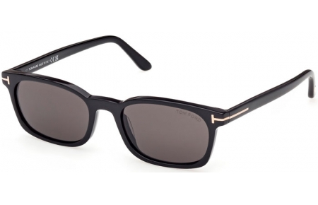 Sunglasses - Tom Ford - MILES-02 FT1300 - 01A  SHINY BLACK // DARK GREY
