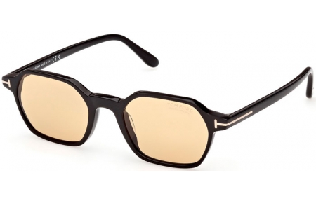 Lunettes de soleil - Tom Ford - JOEY-02 FT1301 - 01E  SHINY BLACK // BROWN PHOTOCHROMATIC