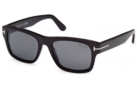 Lunettes de soleil - Tom Ford - SMITH-02 FT1303 - 01D  SHINY BLACK // GREY POLARIZED