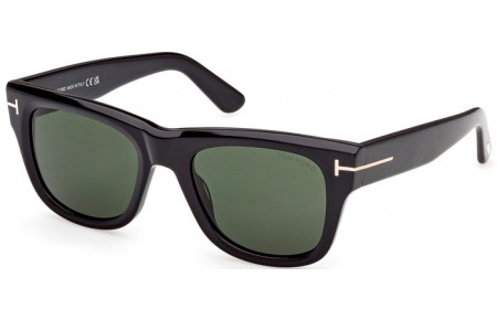 Lunettes de soleil - Tom Ford - FINN-02 FT1304 - 01N  SHINY BLACK // GREEN