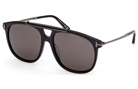 Lunettes de soleil - Tom Ford - SAM-02 FT1306 - 01A  SHINY BLACK // GREY