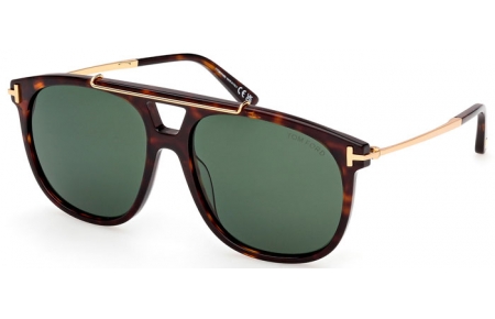 Lunettes de soleil - Tom Ford - SAM-02 FT1306 - 52N  DARK HAVANA // GREEN