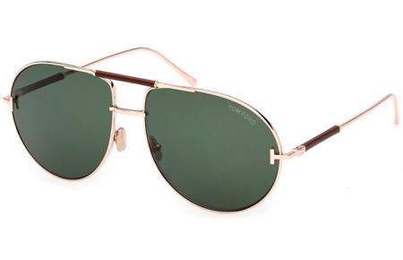 Gafas de Sol - Tom Ford - LOU-02 FT1308 - 28N  SHINY ROSE GOLD // GREEN