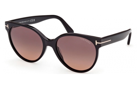 Gafas de Sol - Tom Ford - TALLULAH-02 FT1311 - 01T  SHINY BLACK // BORDEAUX GRADIENT
