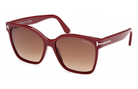 Sunglasses - Tom Ford - IRIS-02 FT1312 - 69F  SHINY BORDEAUX // BROWN GRADIENT