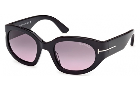 Lunettes de soleil - Tom Ford - ARIZONA-02 FT1313 - 01B  SHINY BLACK // GREY GRADIENT