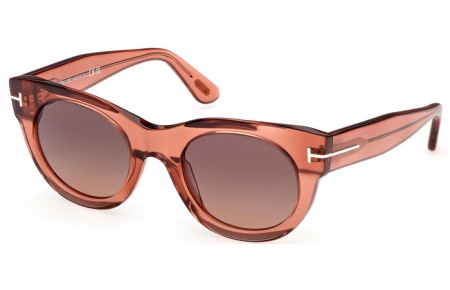 Sunglasses - Tom Ford - MARINE-02 FT1315 - 45T  SHINY LIGHT BROWN // BORDEAUX GRADIENT