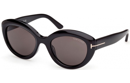 Sunglasses - Tom Ford - STACY-02 FT1316 - 01A  SHINY BLACK // GREY