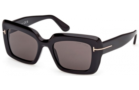 Gafas de Sol - Tom Ford - LEILA-02 FT1318 - 01A  SHINY BLACK // GREY