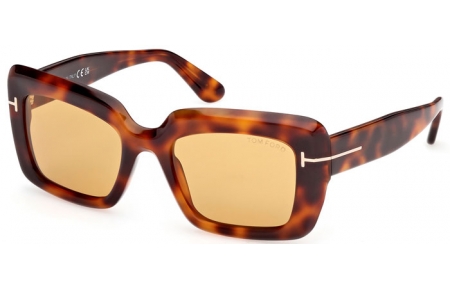 Gafas de Sol - Tom Ford - LEILA-02 FT1318 - 53E  HAVANA // LIGHT BROWN