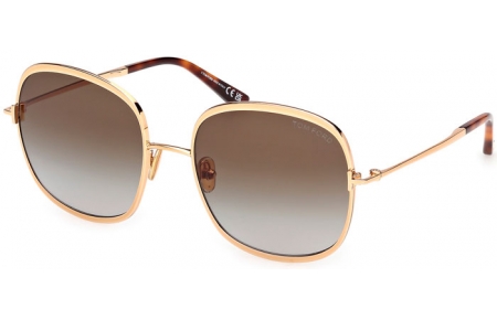 Sunglasses - Tom Ford - SOFIA-02 FT1320 - 30P  SHINY GOLD // GREEN GRADIENT