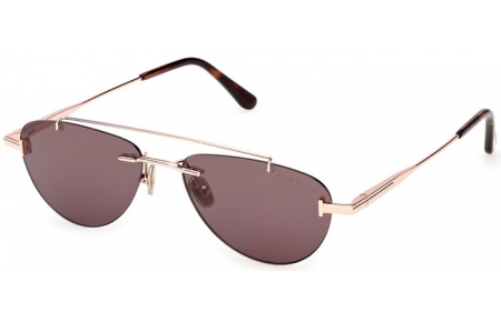 Lunettes de soleil - Tom Ford - ASTOR-02 FT1356 - 28A  SHINY ROSE GOLD // GREY