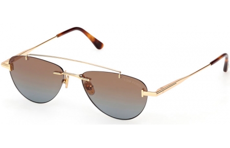 Gafas de Sol - Tom Ford - ASTOR-02 FT1356 - 30F  SHINY GOLD // BROWN GRADIENT