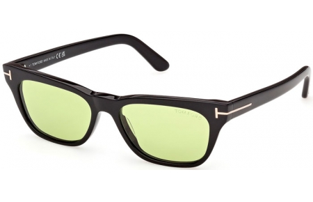 Sunglasses - Tom Ford - PENN-02 FT1362 - 01N  SHINY BLACK // LIGHT GREEN