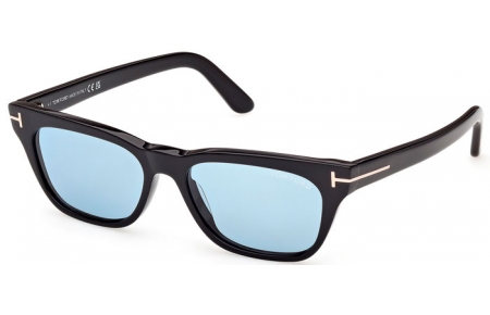Lunettes de soleil - Tom Ford - PENN-02 FT1362 - 01V  SHINY BLACK // LIGHT BLUE