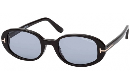 Lunettes de soleil - Tom Ford - IGGY FT1364 - 01A  SHINY BLACK // LIGHT GREY