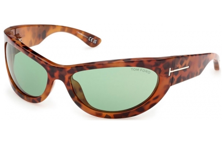 Gafas de Sol - Tom Ford - LEONA-02 FT1365 - 55N  TORTOISE // LIGHT GREEN